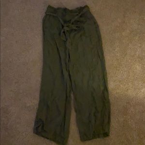 Hollister S wide leg green pants